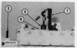 Page 19 of 126 5. Tighten the collet on bracket assembly (4) to hold compressor assembly (5). Spring force now holds the fuel rack against timing pin (3) in the zero position.