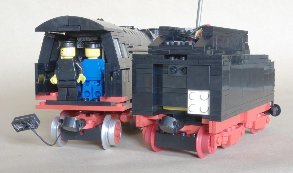 It requires a little turnery but they can be made from all parts that have hollow studs. It is difficult to close the 2-stud gap between the locomotive and its tender.