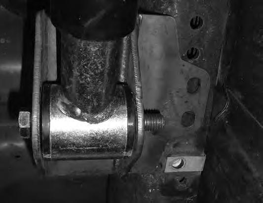 Place a wrench on the high nut and tighten the 1/2 bolt until the rivet nut seats. Be sure to hold the rivet nut flange tight to the frame surface while setting the nut. Repeat for each hole.