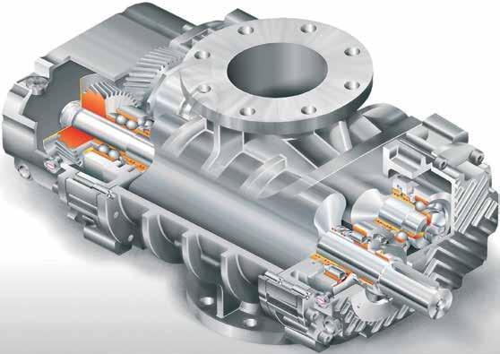 RBS Design Advantages Dual Splash Lubrication Reliable dual splash lubrication on both the drive and gear ends for longer product life Helical Gears Helical timing gears for smooth and quiet