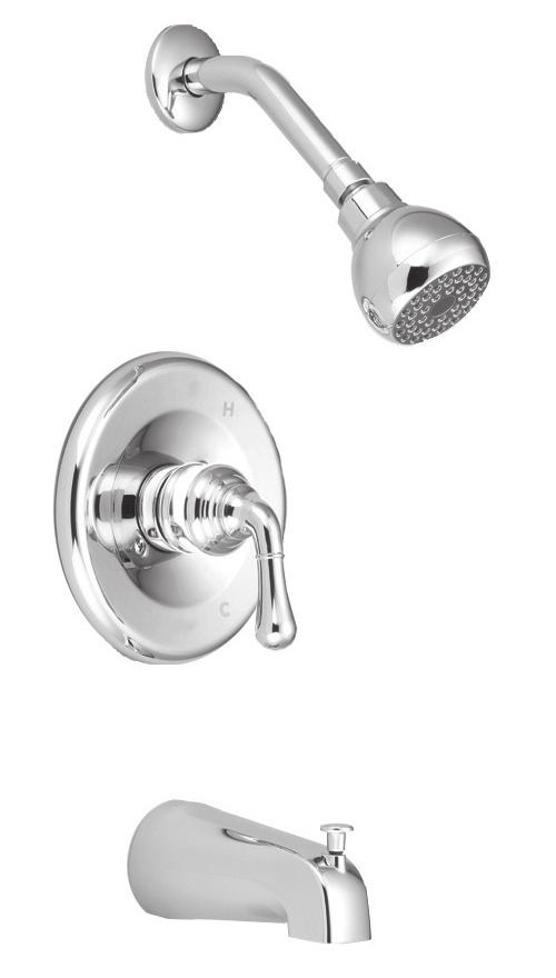 2 gpm With brass pop up TUB & SHOWER FAUCET TRIM PF5230CP Chrome $88.