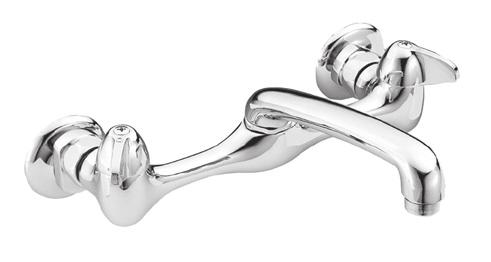 51 Spout Height: 7 1/8" Spout Reach: 3 1/2" Faucet Installation: 3 hole Heavy duty cast brass ADA wristblade handles