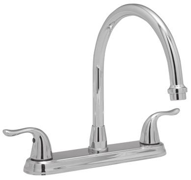 8 gpm Stainless disc cartridge TWO HANDLE KITCHEN FAUCET PFXC6880LSCP Chrome $101.