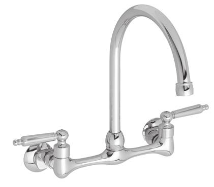5 gpm Acrylic handles TWO HANDLE WALL MOUNT KITCHEN FAUCET PFXC1880CP Chrome $124.