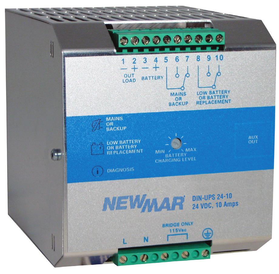 DIN Rail UPS Model: DIN-UPS 24-10 Installation/Operation Manual Table of Contents Section Page Section Page Quick Start 2 1) General Information 4 Materials Provided 4 Optional Equipment 4 2) Safety