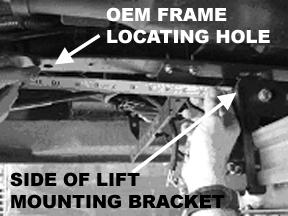 Refer to Figure. Measure the lateral position of the lift enclosure as shown. Use the chart below for approximate lift locations.
