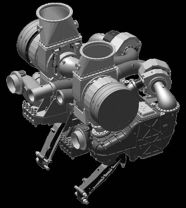 Design Feature Two-stage turbocharging Benefits of two-stage turbocharging Two-stage turbocharging in combination with Miller timing