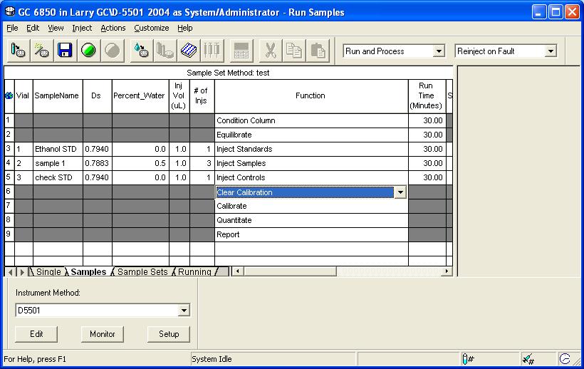 Running Samples To run samples, the next area of the software to use is the RUN SAMPLES page (Figure 7).