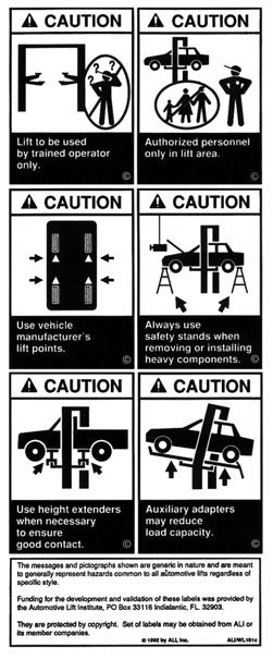 Do not attempt to raise a WARNING vehicle on the lift until the lift has been correctly installed and