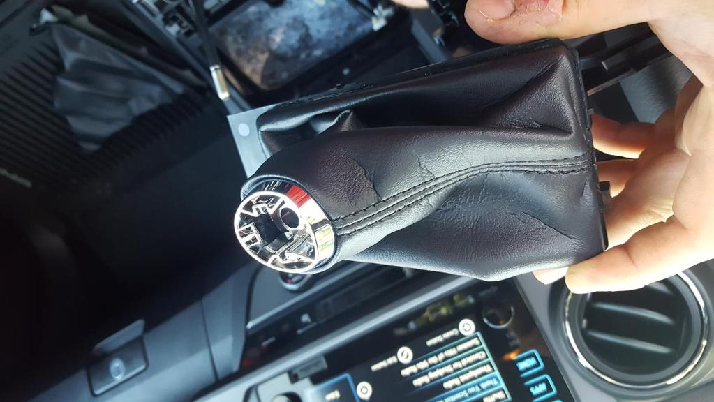 Turn the shift boot inside out and cut this zip