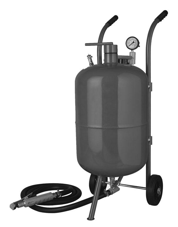 4005-0 10 Gallon AbrasiveBlaster SPECIFICATIONS Tank Size... 10 gallons Hose Length... 8 ft. Working Pressure... 60-125 psi Air Consumption... 6-25 cfm Overall Dimensions... 18.75 x 13 x 33.