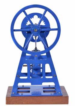 paintwork, mounted on hardwood plinth measuring 17cm x 17cm, overall 28cm high. 200-300 109 A well-engineered model of a Murray s Hypocycloidal vertical live steam engine, built by Mr D.