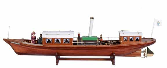 130 A detailed model of a live steam Windermere launch, built by the late Mr Ivor Dolling of Chesham.