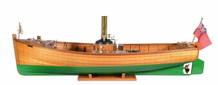 132 A fine exhibition quality and detailed model of a steam launch Henry, built by the late Mr Peter Arnott of Cheltenham and fitted with vertical live steam boiler and Stuart Turner D10 steam engine