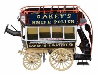 134 An approximate 1 inch scale model of a London Omnibus Company Limited Horse drawn passenger coach, built by the late Mr Ivor Dolling of Chesham and