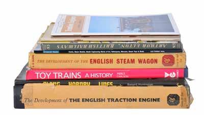 141 A collection of transport related books, to include The Development of The English Traction Engine by Ronald H Clark, The Development of the English Steam Wagon by Ronald H