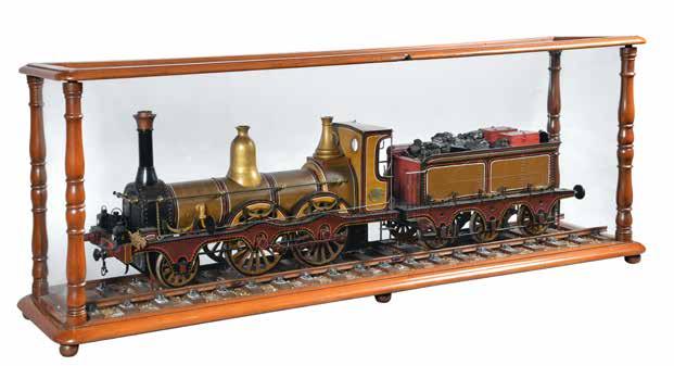 10 An unusual 5 inch gauge wooden and metal model of the LBSR Peacock class 2-4-0 locomotive and tender No.