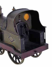 12 A rare 3 ½ inch gauge historic model of a live steam 4-4-0 tender locomotive No 222, the multi-tube boiler with safety valve and hand operated whistle.
