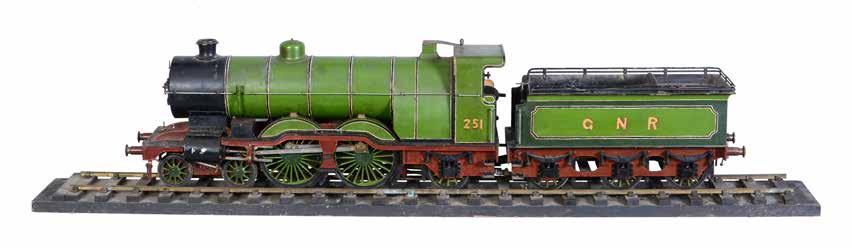 26 A well-engineered 3 ½ inch gauge model of a Great Northern Railway Ivatt Atlantic Class 4-4-2 tender locomotive No 251, built to the