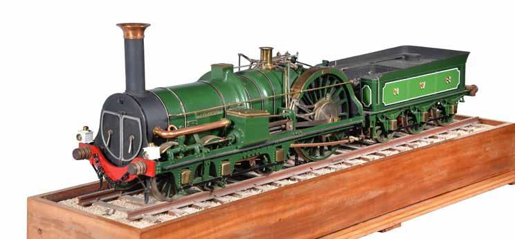 31 An exhibition standard 5 inch gauge historic model of a North Western Railway Crampton 2-2-2-2 locomotive with tender Liverpool, the boiler being lagged and finished in plate-work.
