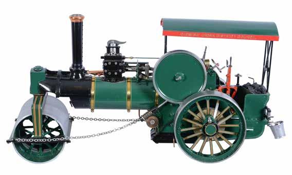 51 An approximate 1 inch scale model of a steam road roller, built by the late Mr Ivor Dolling of Chesham, for