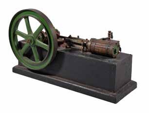 80-120 75 An early 20th century model of a live steam horizontal mill engine, having disc