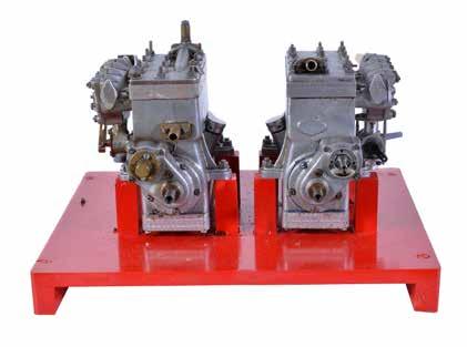 77 A matched pair of Internal combustion Seal marine engine, built to the design of Edgar T Westbury being of a four cylinders and side valve petrol engine design.