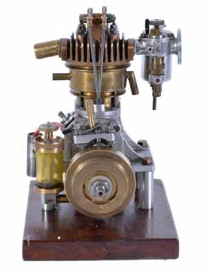 200-300 80 A well-engineered model of an Internal Combustion Over Head Valve water cooled Petrol engine, built to