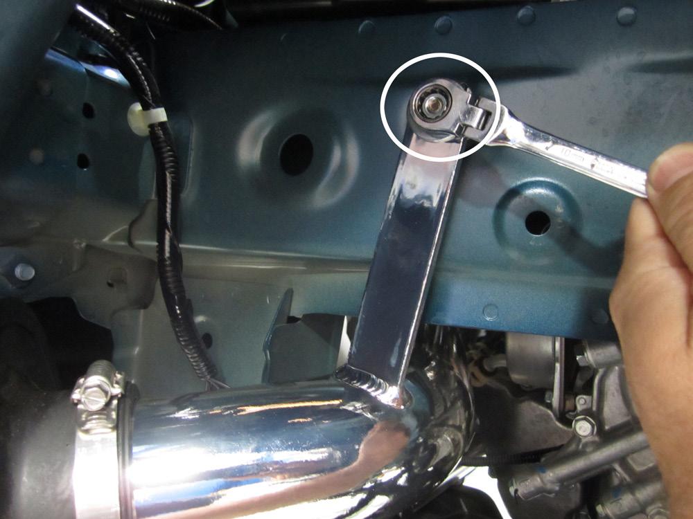 l. Install the lower intake tube. m.