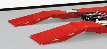 Flush-mounted, full-floating slipplates (PowerSlide slipplates on PS and IS models) Two