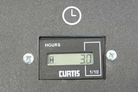 OPERATION HOUR METER The hour meter records the number of hours the machine has operated.