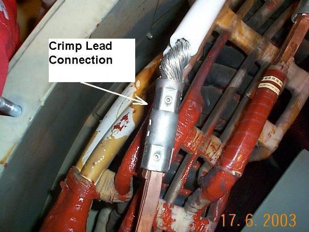 Crimp connections should never be used on