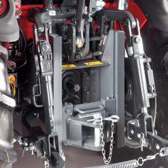 Vertical hydraulic tie-rod and 3-point hitch* allow