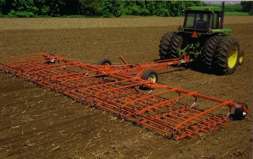 HARROWS HDL Series Forward Fold Cart Features 8 bars for superior leveling. Fully flexible harrow sections. Dual positive pitch settings - 50 or reverse harrow pull for 38.
