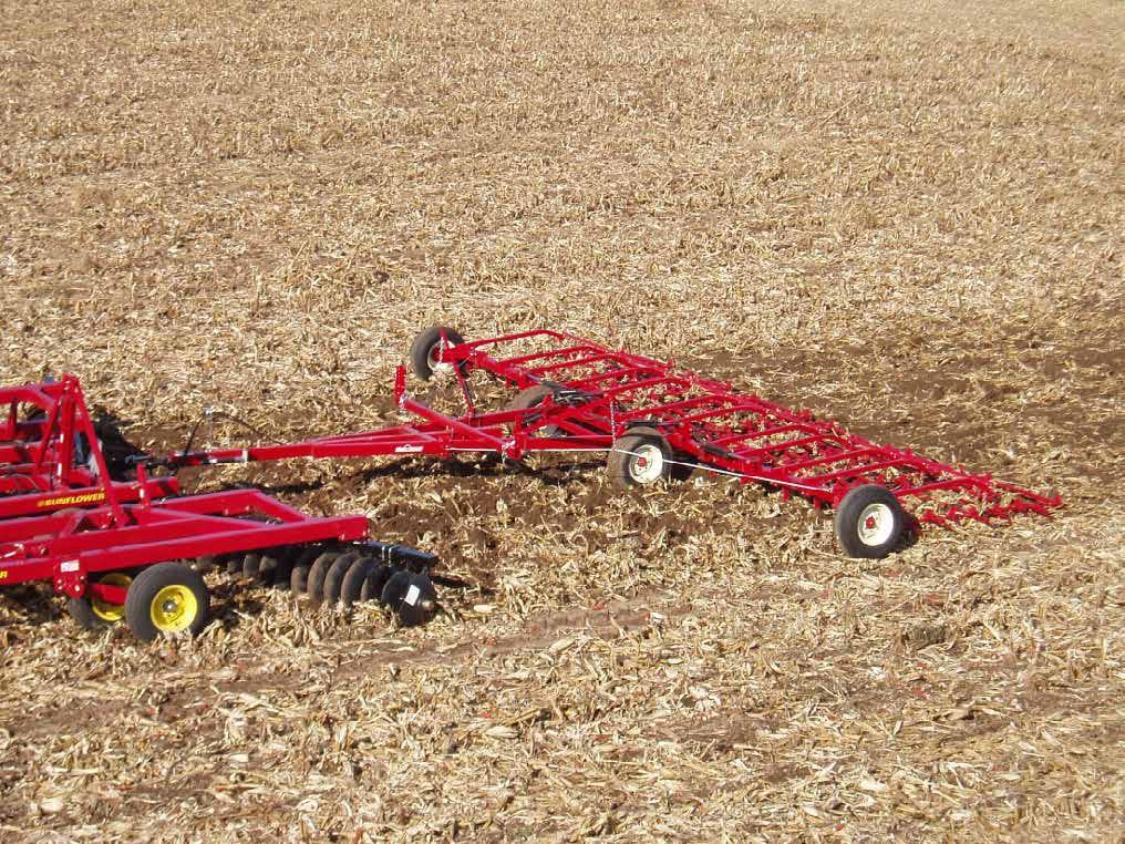 capability. The front 4 and back 4 bars are pulled independently and can even be run in standing corn stalks.