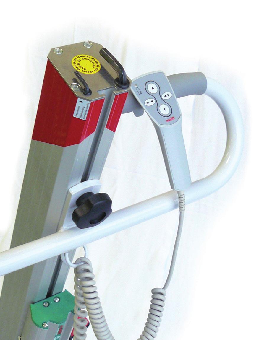 The lifter has an overload sensor preventing the lifter to be operated with more than SWL. The lifting arm is hinged to prevent the arm from squeezing the patient if it is lowered too much.