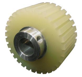 GROUP 6 MIDDLE FEED SHAFT ASSEMBLY 5 90-102-21C Roller (Optional For use on Middle Feed Shaft Assembly ONLY) KEY PART NO. DESCRIPTION QTY. 1. 24-103-01 MIDDLE FEED SHAFT WITH INNER RACE 1 2.