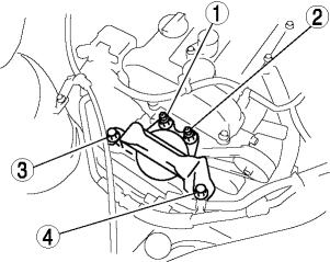 Page 15 of 18 Tightening torque 7.013 Nm {71.4132.5 kgfcm, 62.0115.0 inlbf} NOTE: Tightening stud bolt when the nut of No.3 engine mount nut is loosened. 2. Hand-tighten the No.