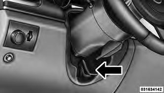 TILT/TELESCOPING STEERING COLUMN This feature allows you to tilt the steering column upward or downward. It also allows you to lengthen or shorten the steering column.