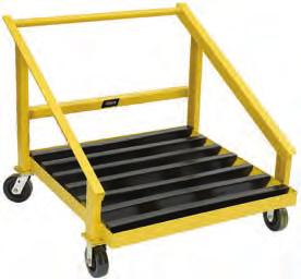 unwanted movement of the unit when not in use Two rigid and two swivel 6 (152 mm) phenolic casters protect floors and provide low rolling resistance 3,000 lb (1360 kg) load capacity Reference