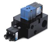 Direct solenoid and solenoid pilot operated valves Function Port size Flow (Max) Individual mounting Series 3/ 1/8" - 5/3 Pressed-in 0.3 C v tube receptacle OPERATIONAL BENEFITS 1.