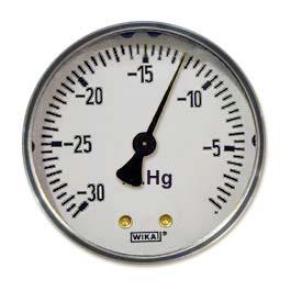 Testing & Repair Gauge Location and Function The Vacuum Gauge has a 1/" NPT fitting and a range from 0 to -30 In./Hg.