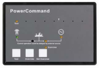 PowerCommand microprocessor control Simple, easy-to-use control provides transfer switch information and operator controls LED lamps for source availability and source connected indication, exercise