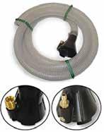 PRESSURE WASHER ACCESSORIES Sewer Hose SUPER FLEX I BLE SEWER LINE HOSE Hose and couplings have small outside diameter, allowing hose and nozzles to fit through sewer line.