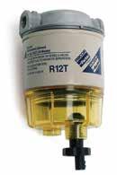 0 078127 Plastic Bowl General Fuel Filter Element 10 micron filtration Spin-on convenience Water-separation chamber 1/4" FPT