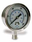 UNLOADERS, INJECTORS, VALVES & GAUGES Stainless-Steel Pressure Gauges AISI 304 stainless-steel case Bronze bourdon tube 99.5% pure glycerin filled PSI and bar dual scale Pressure Old No.