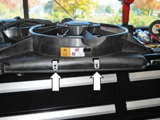SECTION B MODIFICATIONS 3. Using a grinder or cut-off wheel, modify the front cover in the areas shown.