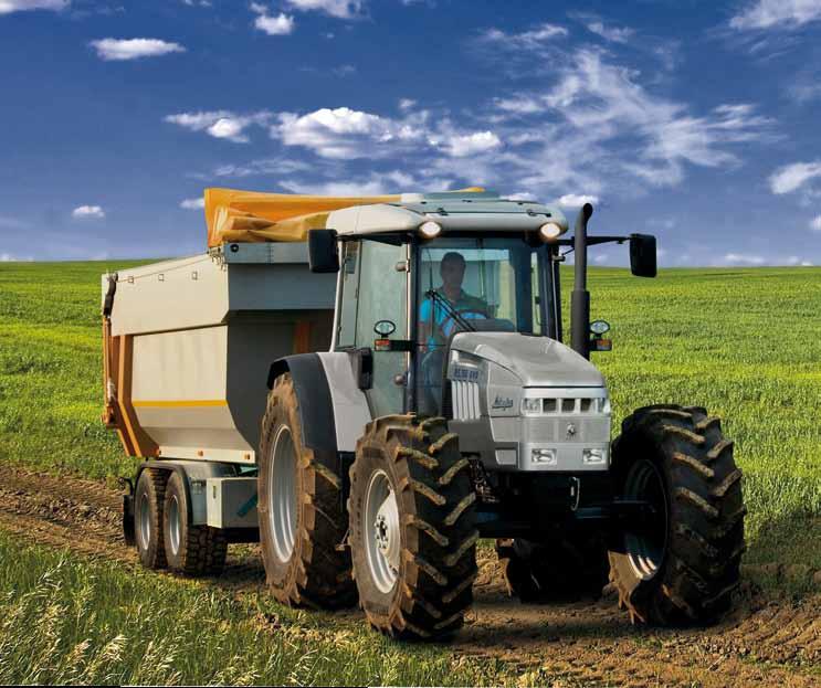 Power transmission giving maximum operating efficiency The front axle has a 50 steering angle.