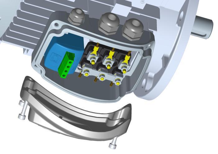 ATDC brakes are DC brakes power supplied by a rectifier installed inside the motor main terminal box.