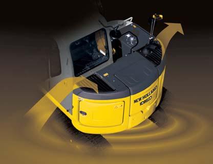 RESEARCH & INNOVATION INCREDIBLY QUIET EFFECTIVE DUST PROTECTION REMARKABLY EASY MAINTENANCE Ultimate Low Noise Level 95dB(A) New Holland is proud to introduce also on E7BSR, the unique, innovative